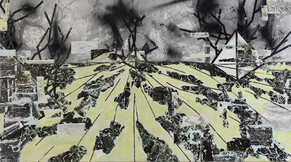 Partículas utópicas volátiles, Técnica Mixta, 120x250 cms, Tijuana, 2016